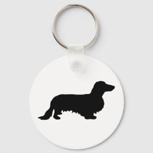 Chaveiro Cabelo Longo Dachshund - Silhouette 1