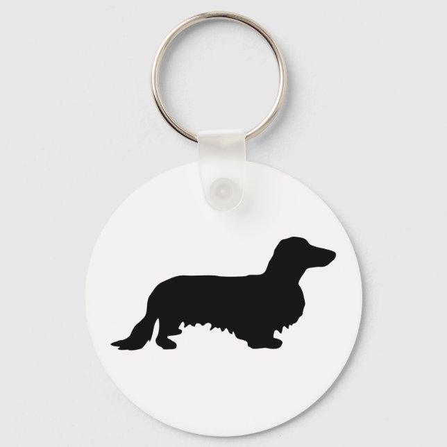 Chaveiro Cabelo Longo Dachshund - Silhouette 1 (Frente)