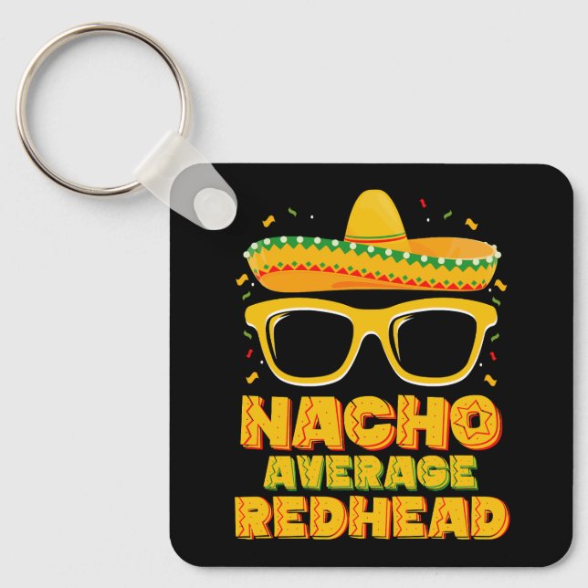 Chaveiro Cabelo Ruivo Médio Nacho Mexicano Cinco De Mayo (Frente)