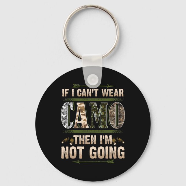 Chaveiro Caça engraçada camuflada caçadores cervo país caip (Frente)