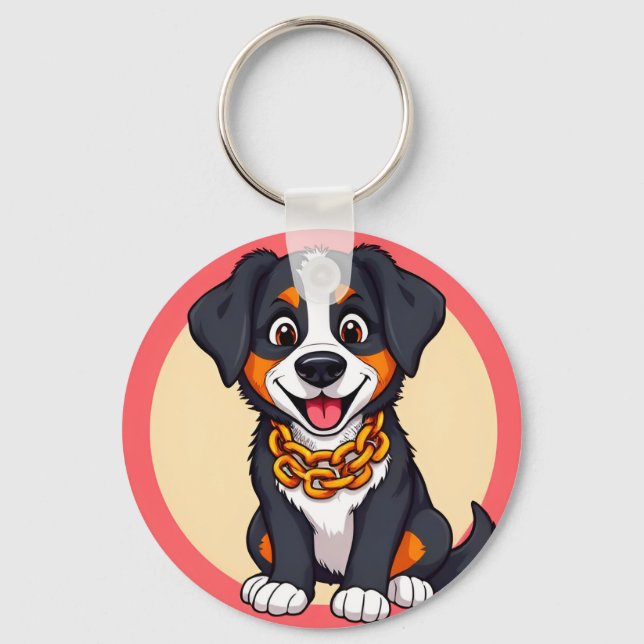 Chaveiro Cachorrinho de Desenho Adorável (Frente)