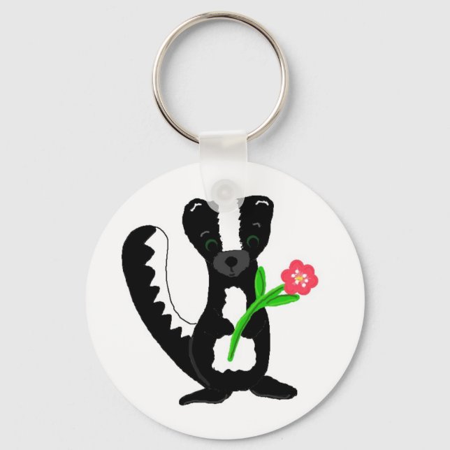 Chaveiro Cachorrinho Fofo Com Uma Flor (Frente)