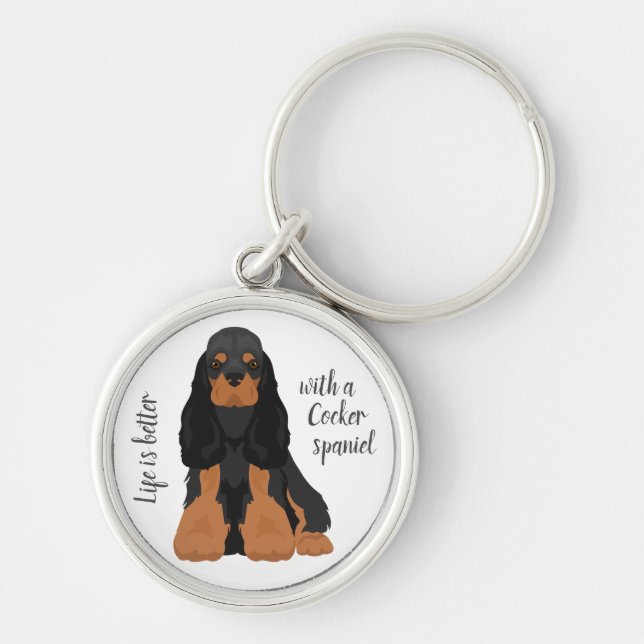 Chaveiro Cachorro americano do Cocker Spaniel (Frente)