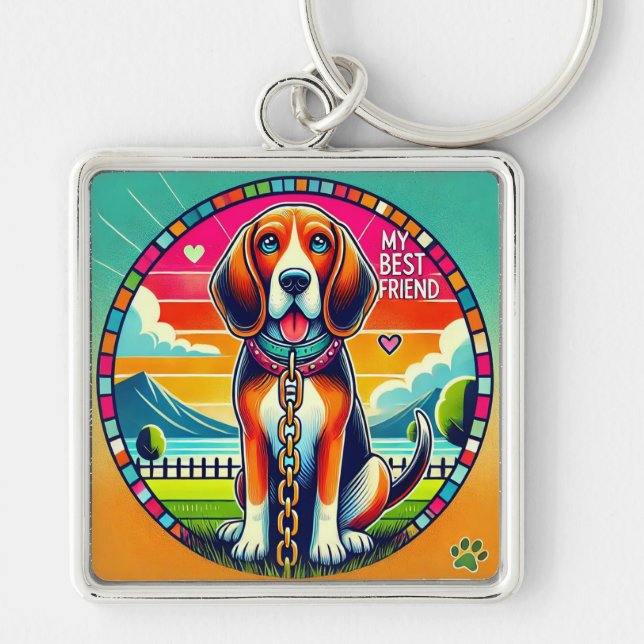 Chaveiro Cachorro Animado Fofo (Frente)