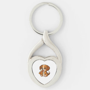 Chaveiro Cachorro beagle fofo pizza amantes de pizza cartoo