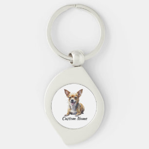 Chaveiro Cachorro Bonito Chihuahua Personalizado Arte Amant