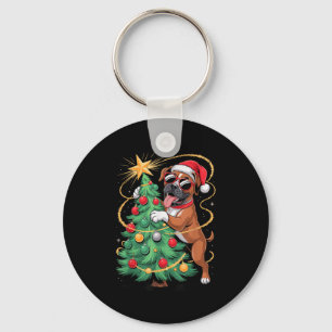 Chaveiro Cachorro-Boxer da Árvore de Natal