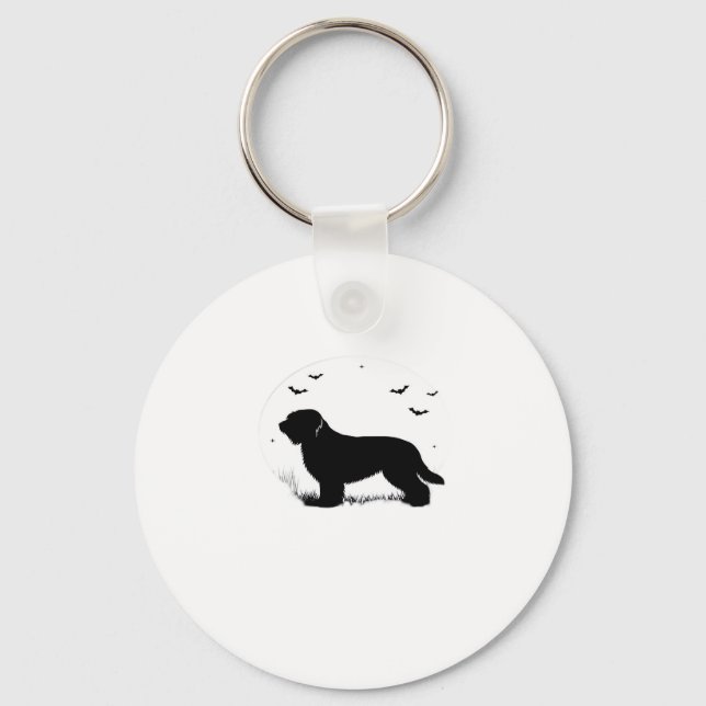 Chaveiro Cachorro Briard � Lua Halloween Silhoule Oversize  (Frente)