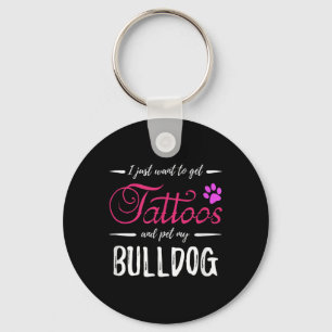 Chaveiro Cachorro Bulldog Lover Tattoo Engraçado Cachorro M