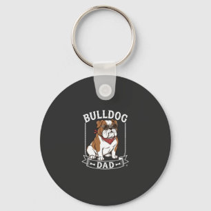 Chaveiro Cachorro Bulldog Pai Óculos de Sol Bandana