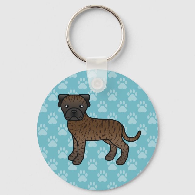 Chaveiro Cachorro Bullmastiff Malhado Fofo (Frente)