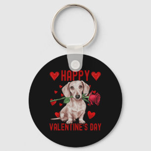Chaveiro Cachorro Cachorro Vermelho Casais Feliz Valente