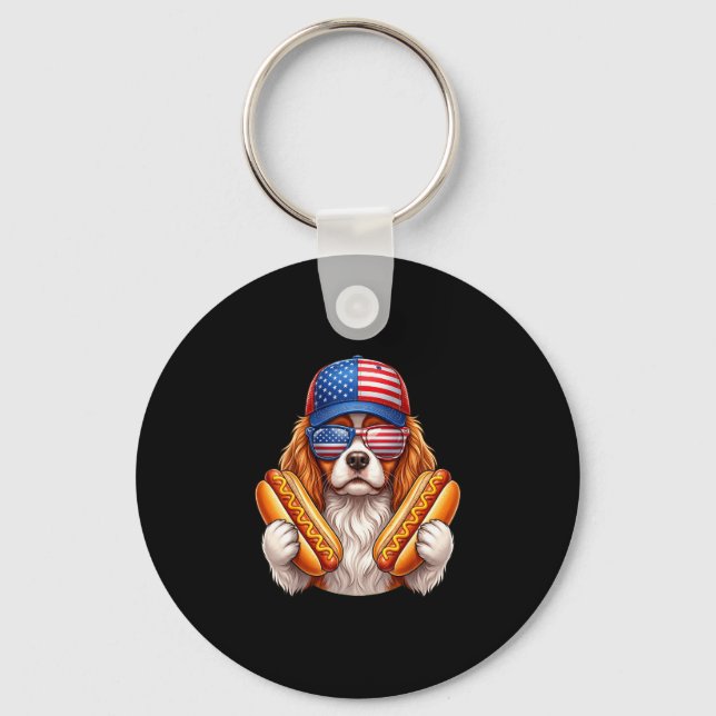 Chaveiro Cachorro cavalier king charles spaniel com cachorr (Frente)