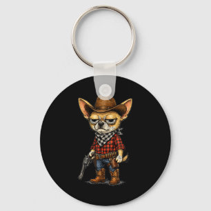 Chaveiro Cachorro chihuahua cowboy vintage western engraçad