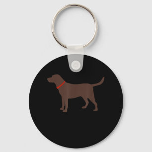 Chaveiro Cachorro Chocolate Labrador Cão Silhouette