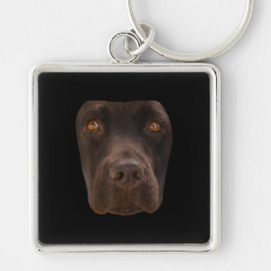 Chaveiro Cachorro Chocolate Labrador Rosto de Cachorro Es