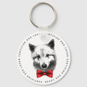 Chaveiro Cachorro clássico Shiba Inu ou Samoyed com Arco T