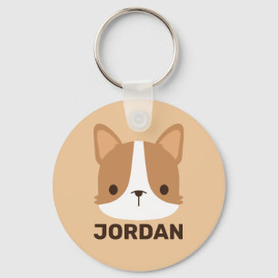 Chaveiro Cachorro Corgi Corgento com Nome Personalizado