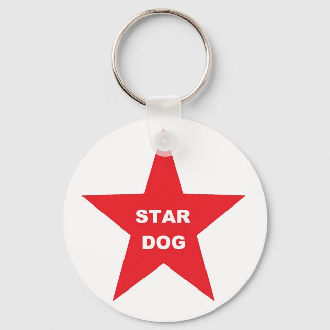Chaveiro Cachorro da Cadeia-Chave na Estrela Vermelha (Frente)