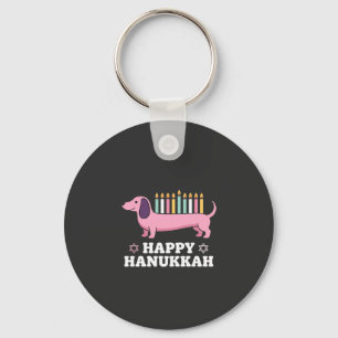 Chaveiro Cachorro Dachshund Feliz Hanukkah
