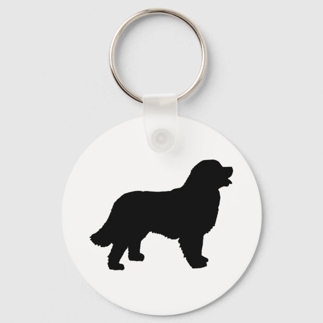 Chaveiro Cachorro-das-montanhas Bernese (silhueta negra) (Frente)