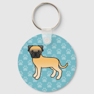 Chaveiro Cachorro de Bullmastiff Cortado