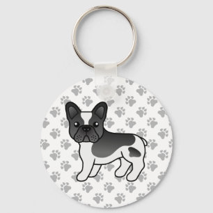 Chaveiro Cachorro de Cartografia Bonito de Buldogue Preto