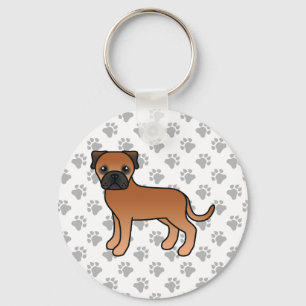 Chaveiro Cachorro de Cartoons Vermelho Bullmastiff