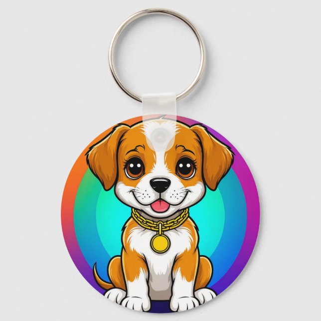 Chaveiro Cachorro de Desenho Adorável (Frente)