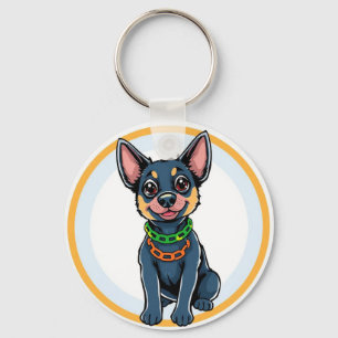 Chaveiro Cachorro de Desenho Animado Adorável