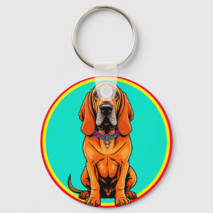 Chaveiro Cachorro de Desenho Animado Fofo com Coleira