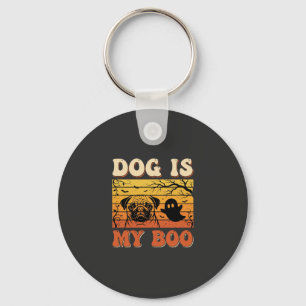 Chaveiro Cachorro de Halloween é o meu Pug Fantasma Design