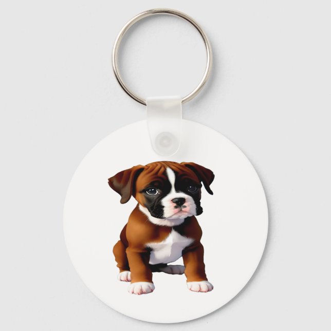 Chaveiro Cachorro de Jaqueta Denim (Frente)