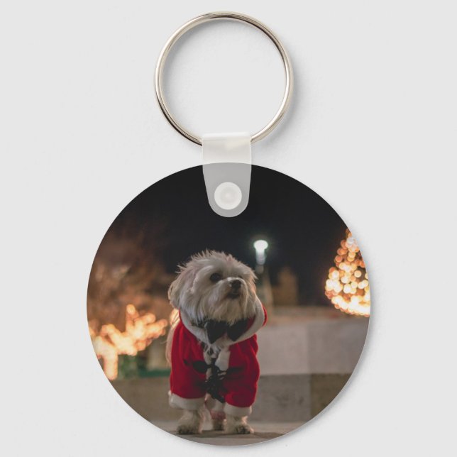 Chaveiro Cachorro de Papais noeis (Frente)