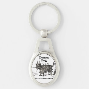 Chaveiro Cachorro Demônio Vintage Engraçado Fofo
