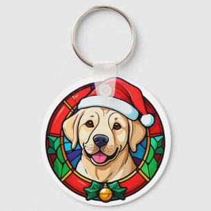 Chaveiro Cachorro Desenho Animado com Chapéu de Papai Noel