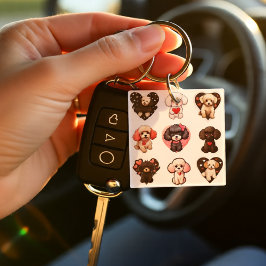 Chaveiro Cachorro do Poodle do namorados | amantes de cães 