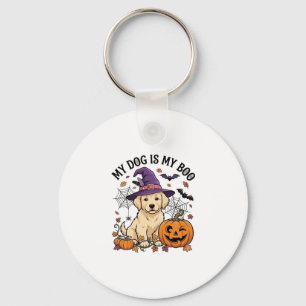 Chaveiro Cachorro É Boo Halloween Bruxa Filhote Abóbora_1