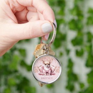 Chaveiro Cachorro Elegante Personalizado de Chihuahua com G