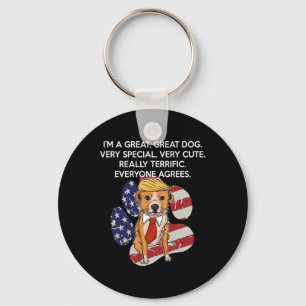 Chaveiro Cachorro engraçado anti-presidente Donald Trump en