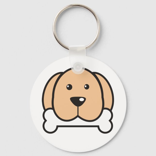 Chaveiro Cachorro Engraçado com osso (Frente)