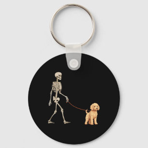 Chaveiro Cachorro engraçado do esqueleto do Goldendoodle an