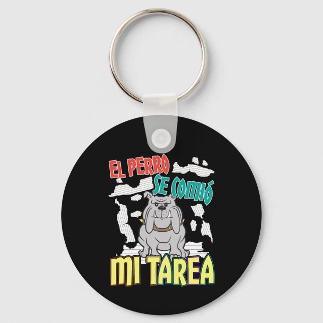 Chaveiro Cachorro Espanhol Comeu Minha Lição de Casa - Perr (Frente)