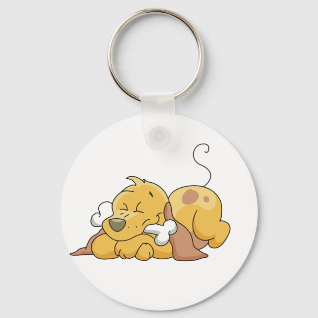 Chaveiro Cachorro Feliz com Camisetas Ósseos e presentes (Frente)