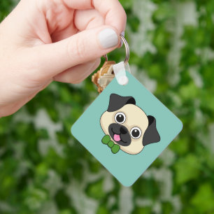 Chaveiro Cachorro Feliz e Bonito com Papillon