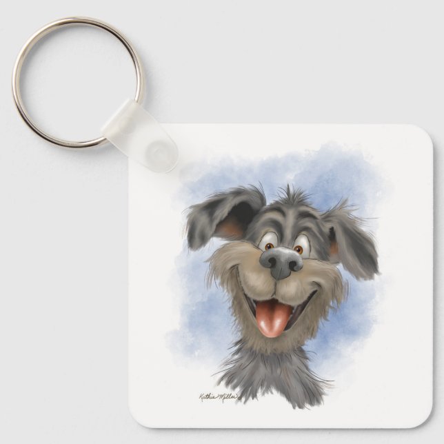 Chaveiro Cachorro Feliz Sorridente – Desenho Animado de Cac (Frente)