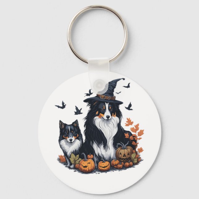 Chaveiro Cachorro Fofo de Halloween  (Frente)