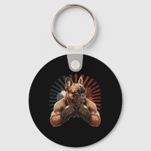 Chaveiro Cachorro francês Kickboxe Arte Marcial Cachorro G