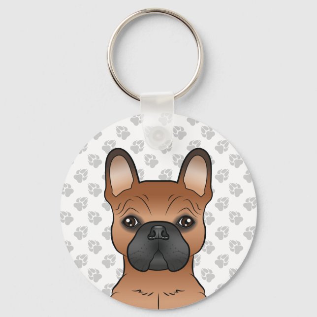 Chaveiro Cachorro Francês Vermelho / Cachorro Francês (Frente)