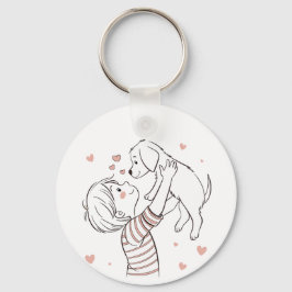 Chaveiro Cachorro giro com animação infantil feliz